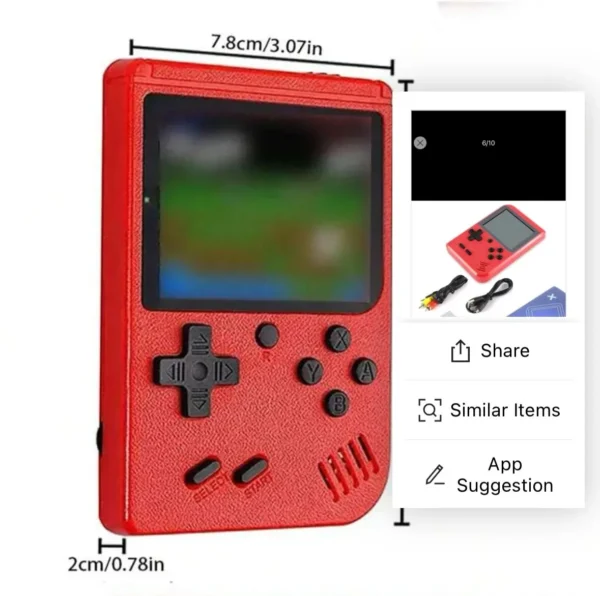 Red Retro Classic Games Console - Image 2